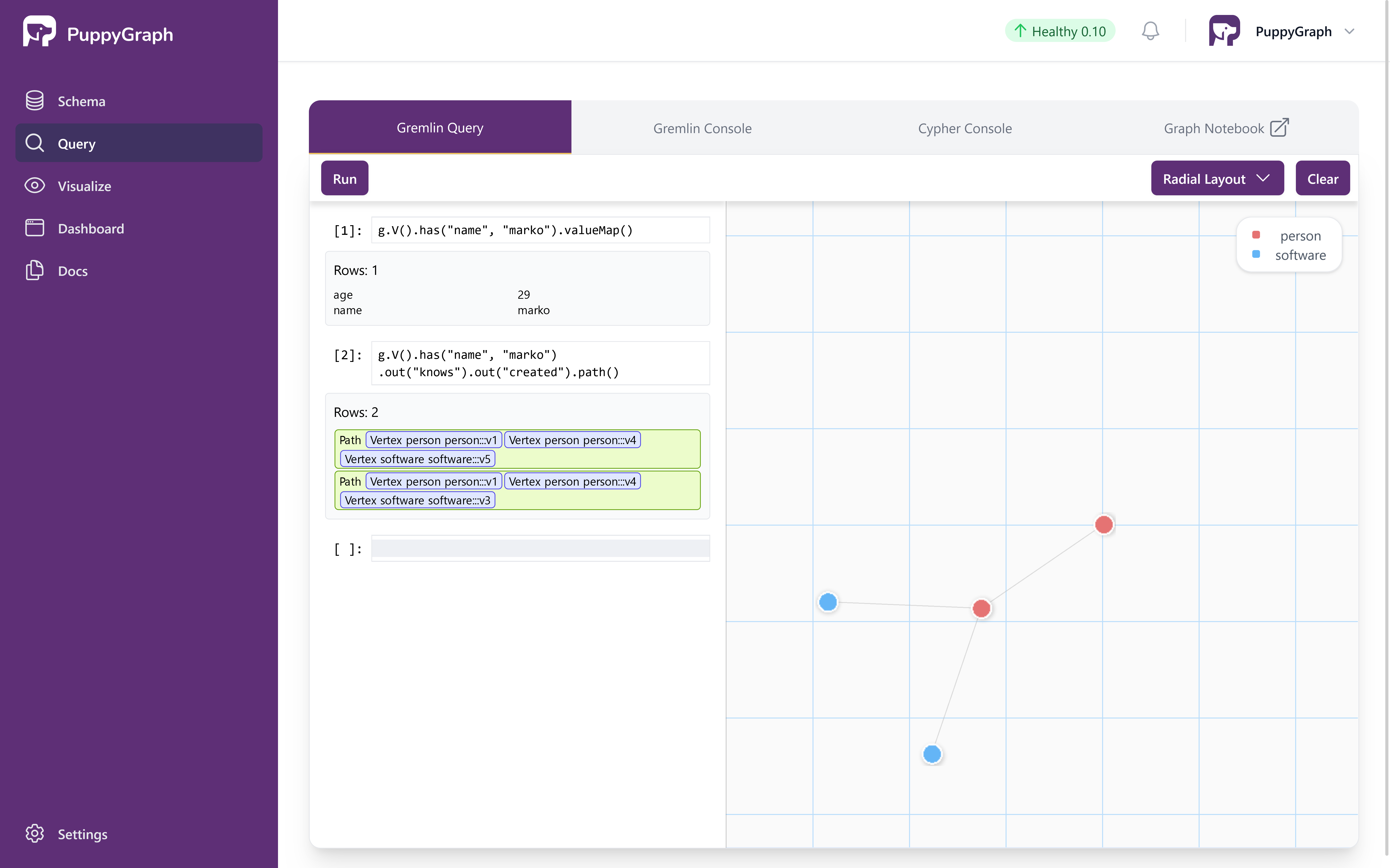 Interactive Query with Results