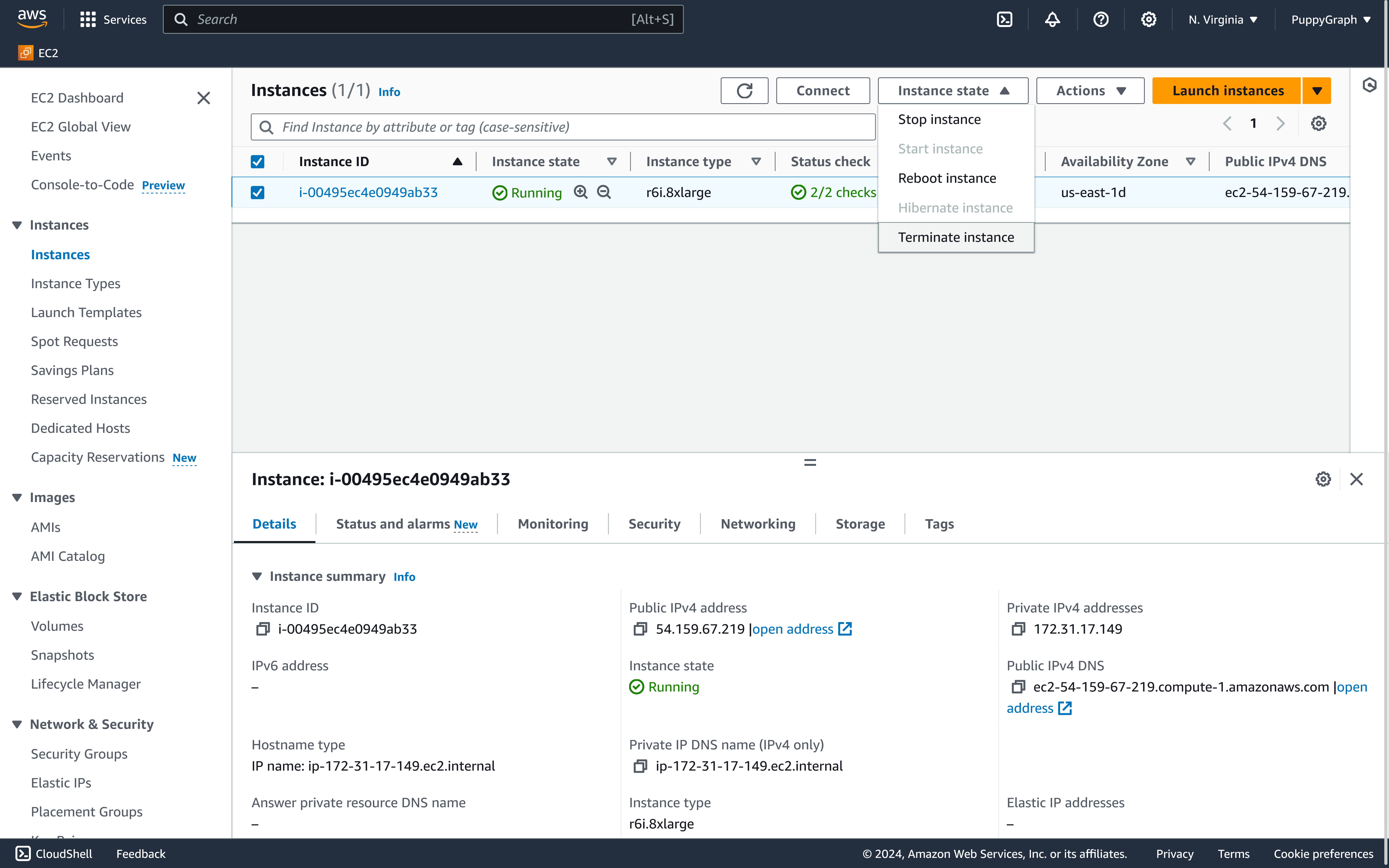 Terminate the EC2 Instance