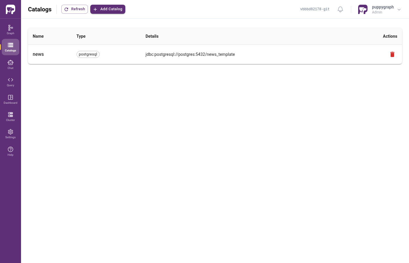 Catalog connected