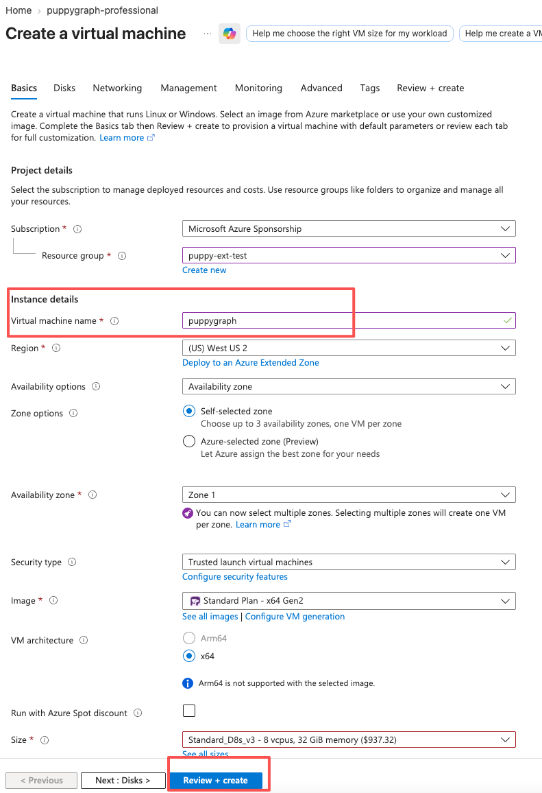 Create VM Basics
