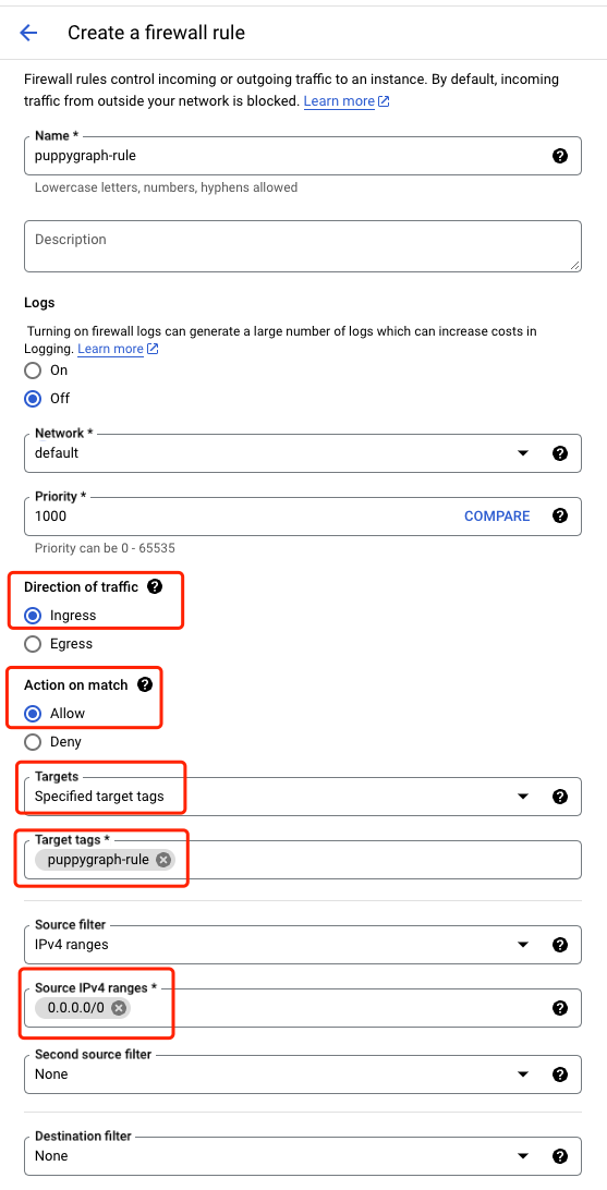 Create firewall rule1