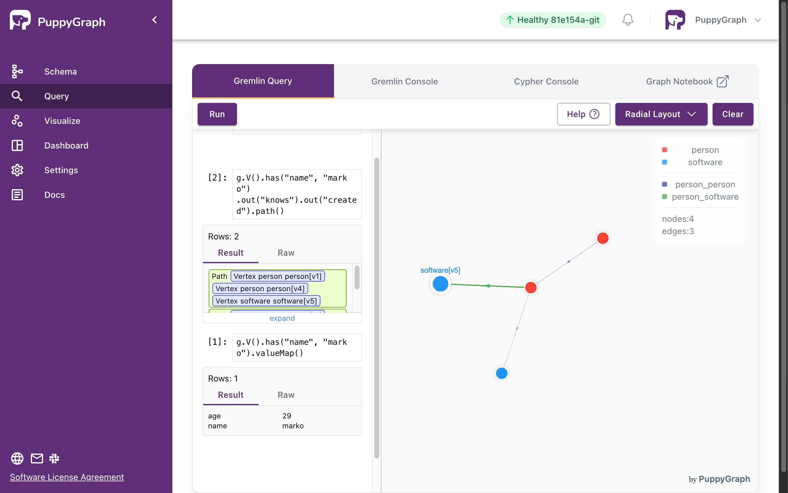 Interactive Query with Results