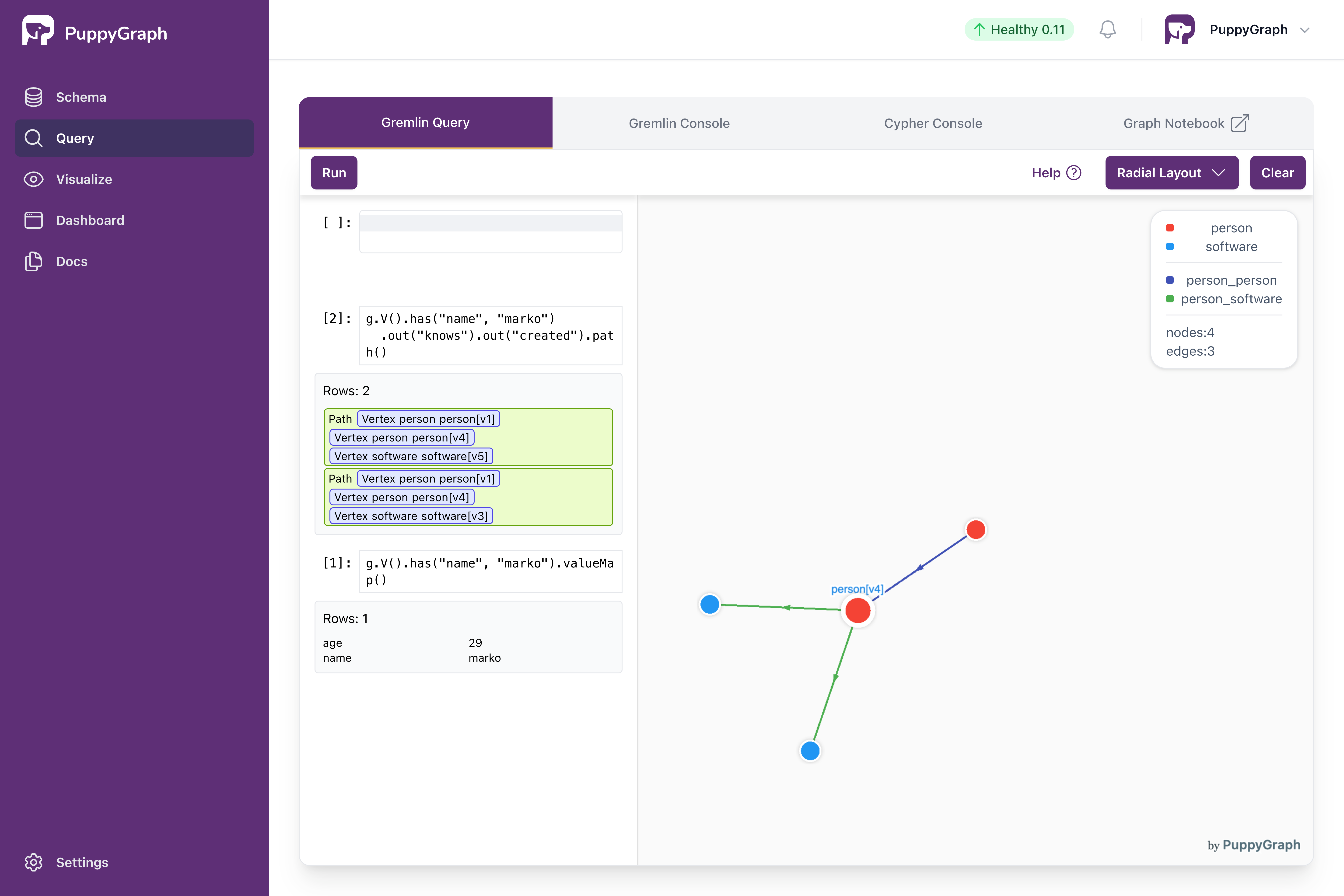 Interactive Query with Results