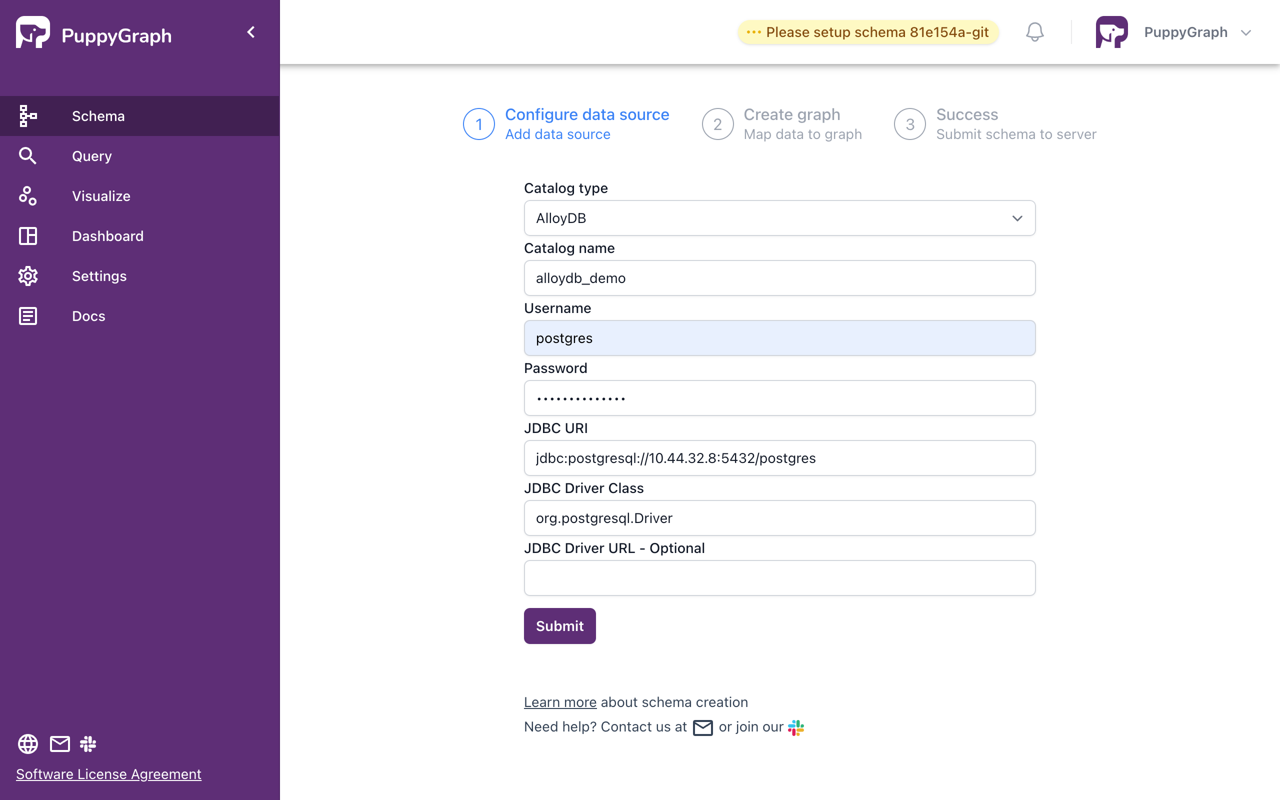 Configure data source